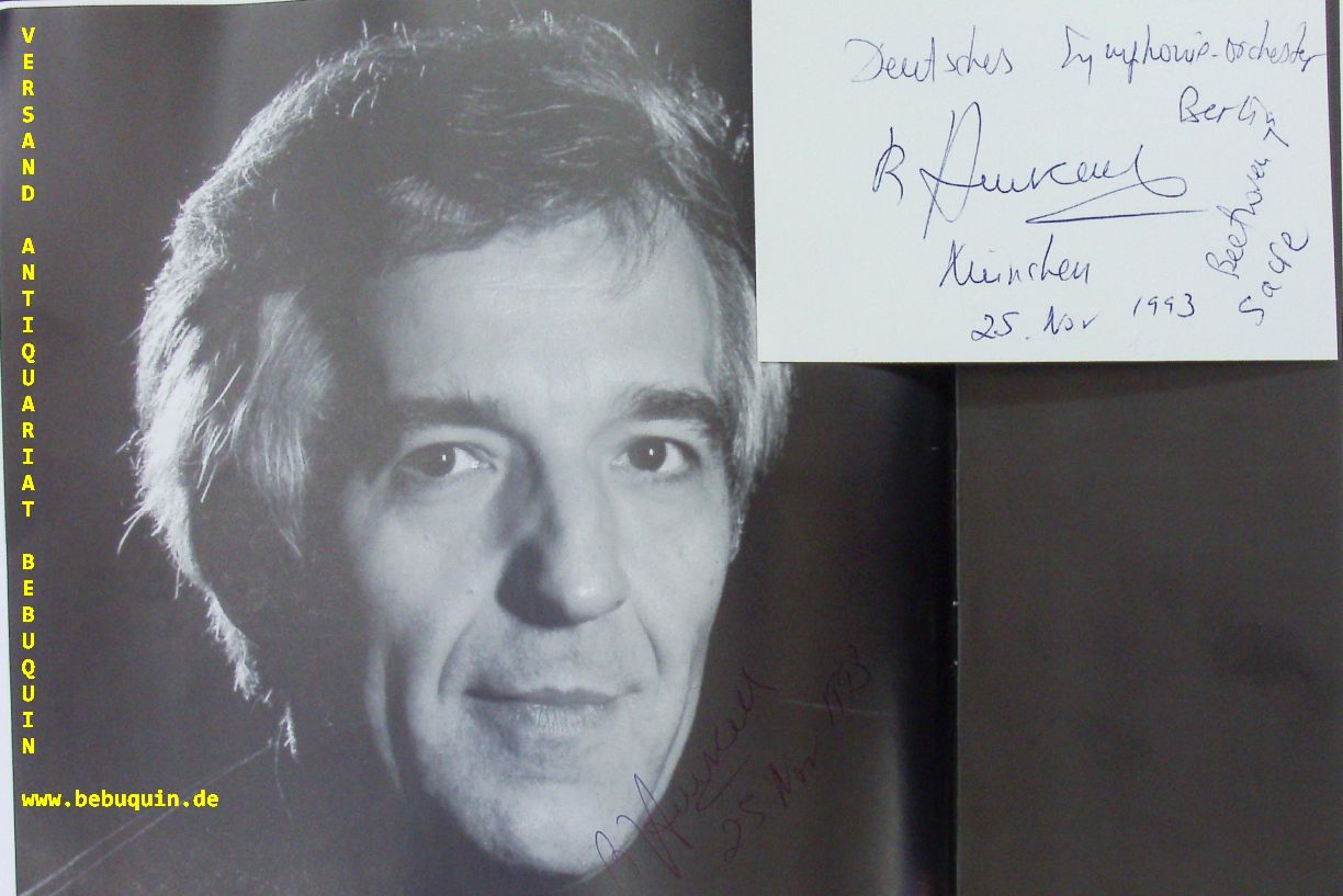 ASHKENAZY, Vladimir (Dirigent): - eigenhndig  signierte und datierte Autogrammkarte. Mit dem Deustchen Symphonie Orchester Berlin.