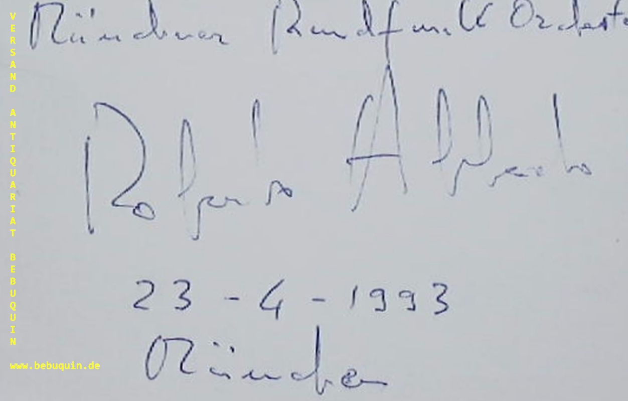 ABBADO, Claudio (Dirigent): - eigenhndig signierte und datierte Autogrammkarte. (als Zuhrer).