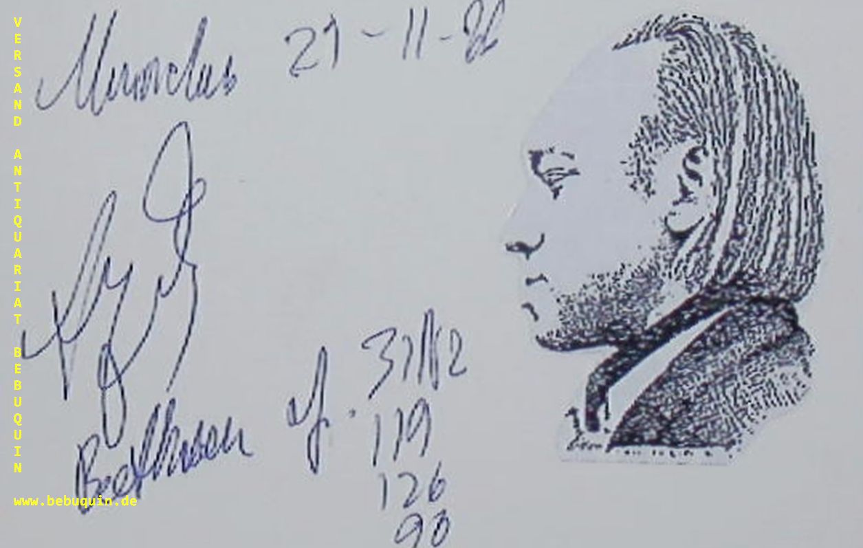 AFANASSIEV, Valery (Pianist und Romancier): - eigenhndig signierte und datierte Autogrammkarte mit mont. Portrait.