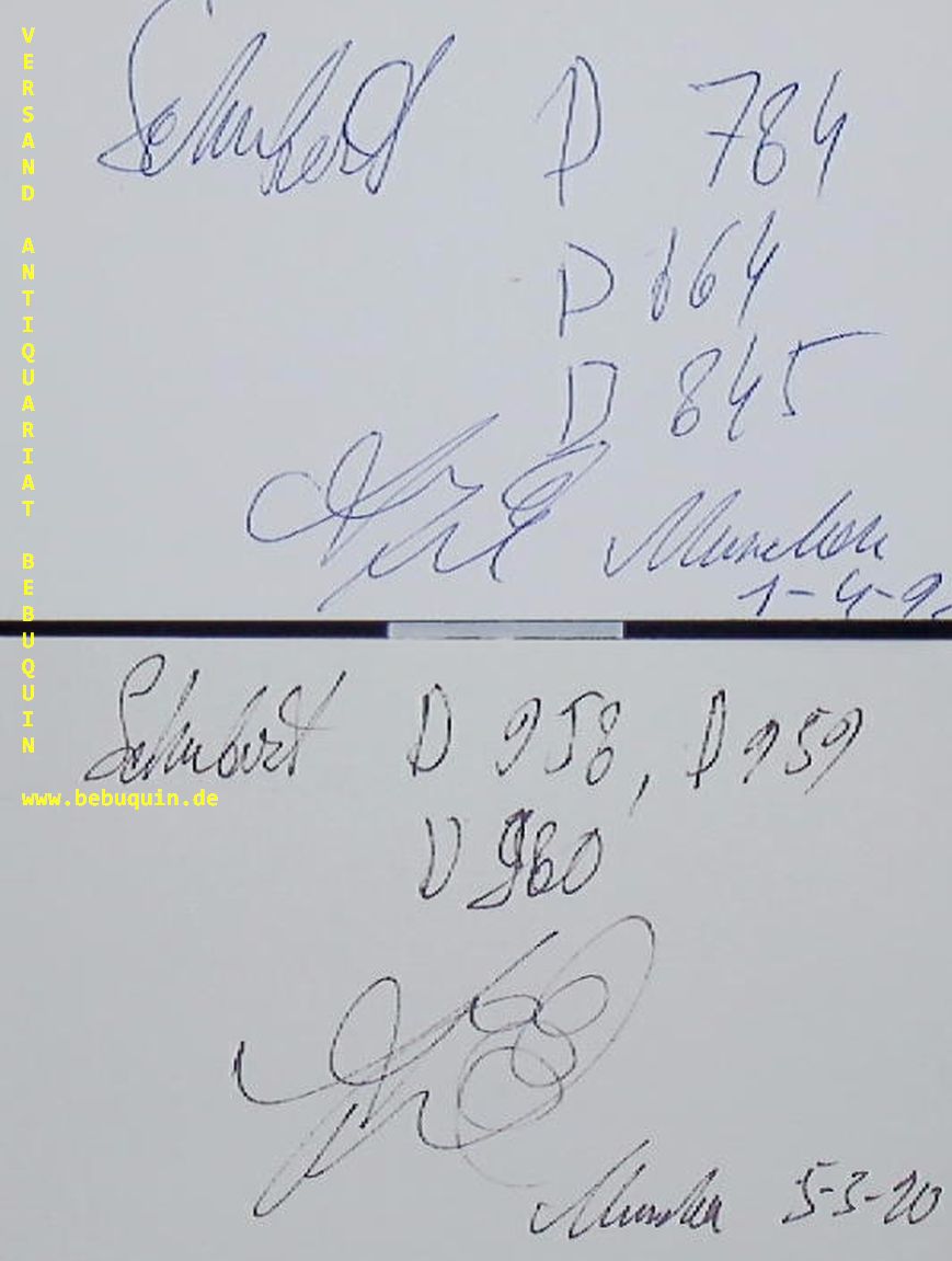 AFANASSIEV, Valery (Pianist und Romancier): - 2 eigenhndig signierte und datierte Autogrammkarten.