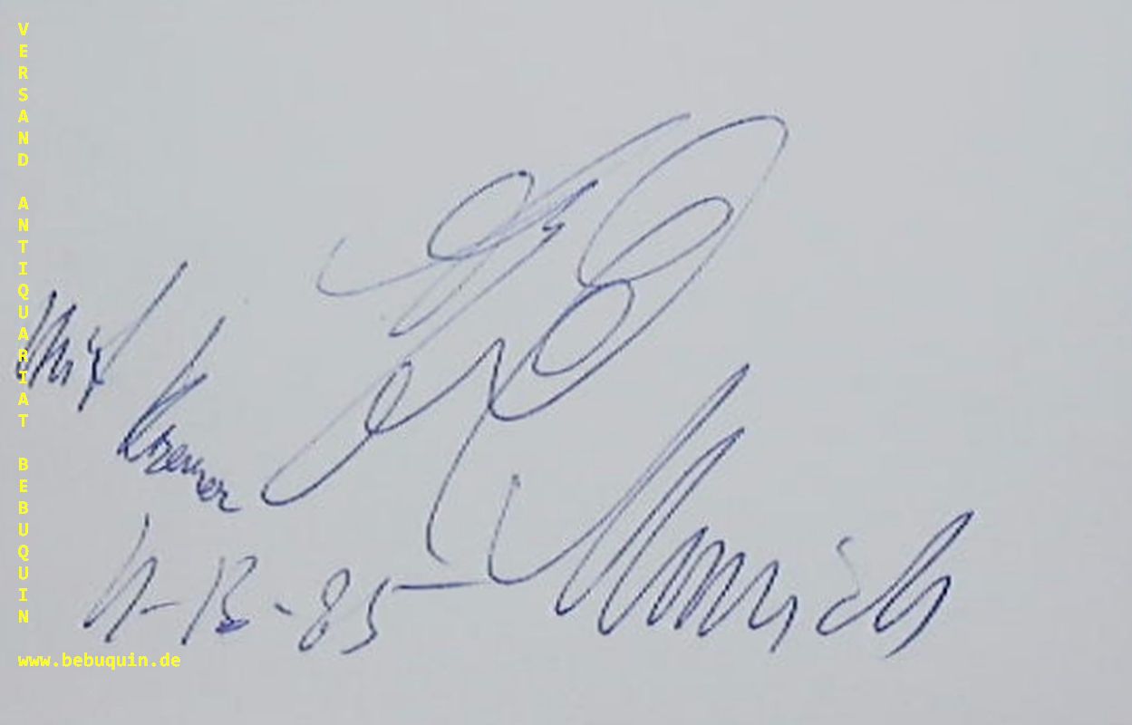 AFANASSIEV, Valery (Pianist und Romancier): - eigenhndig signierte und datierte Autogrammkarte.