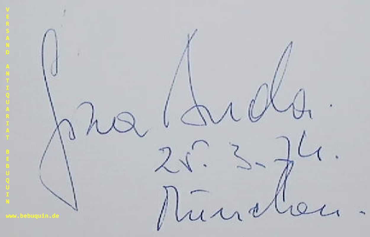 ANDA, Geza (Pianist): - eigenhndig  signierte und datierte Autogrammkarte.