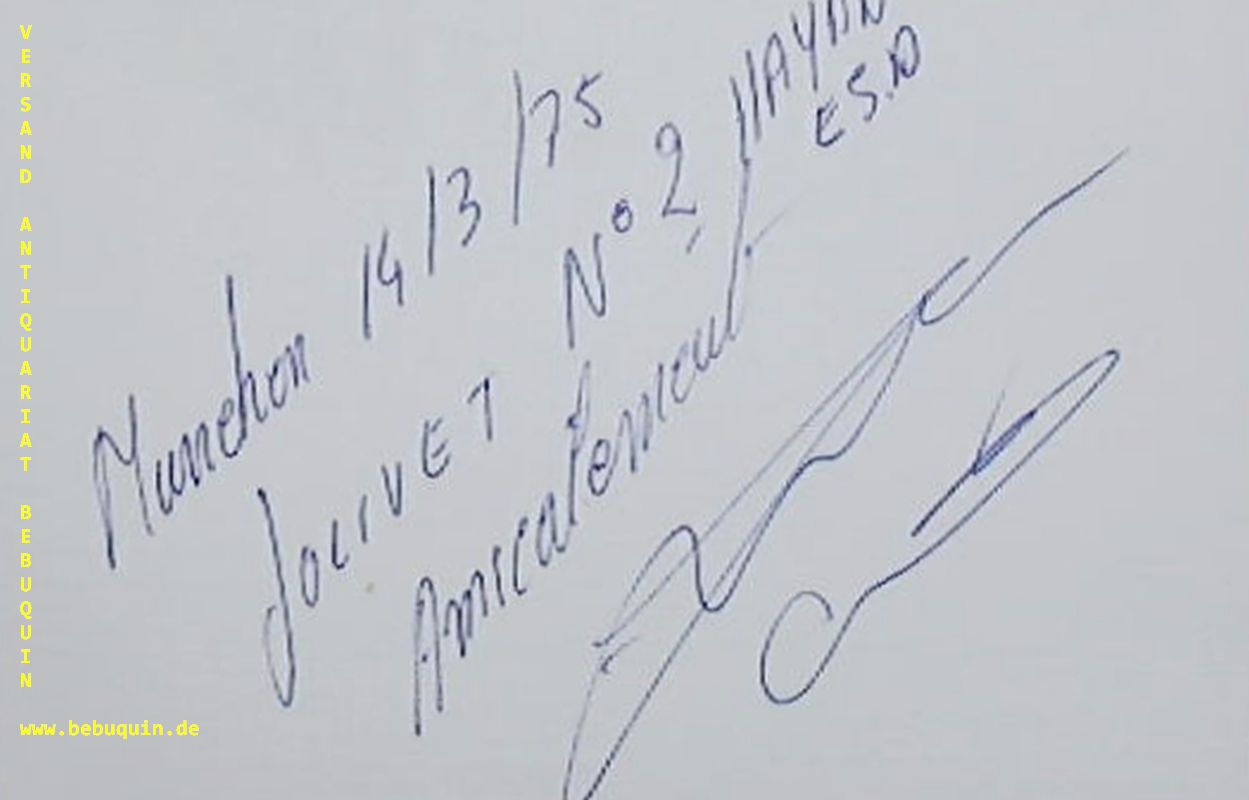 ANDRE, Maurice (Trompeter): - eigenhndig signierte und datierte Autogrammkarte: 