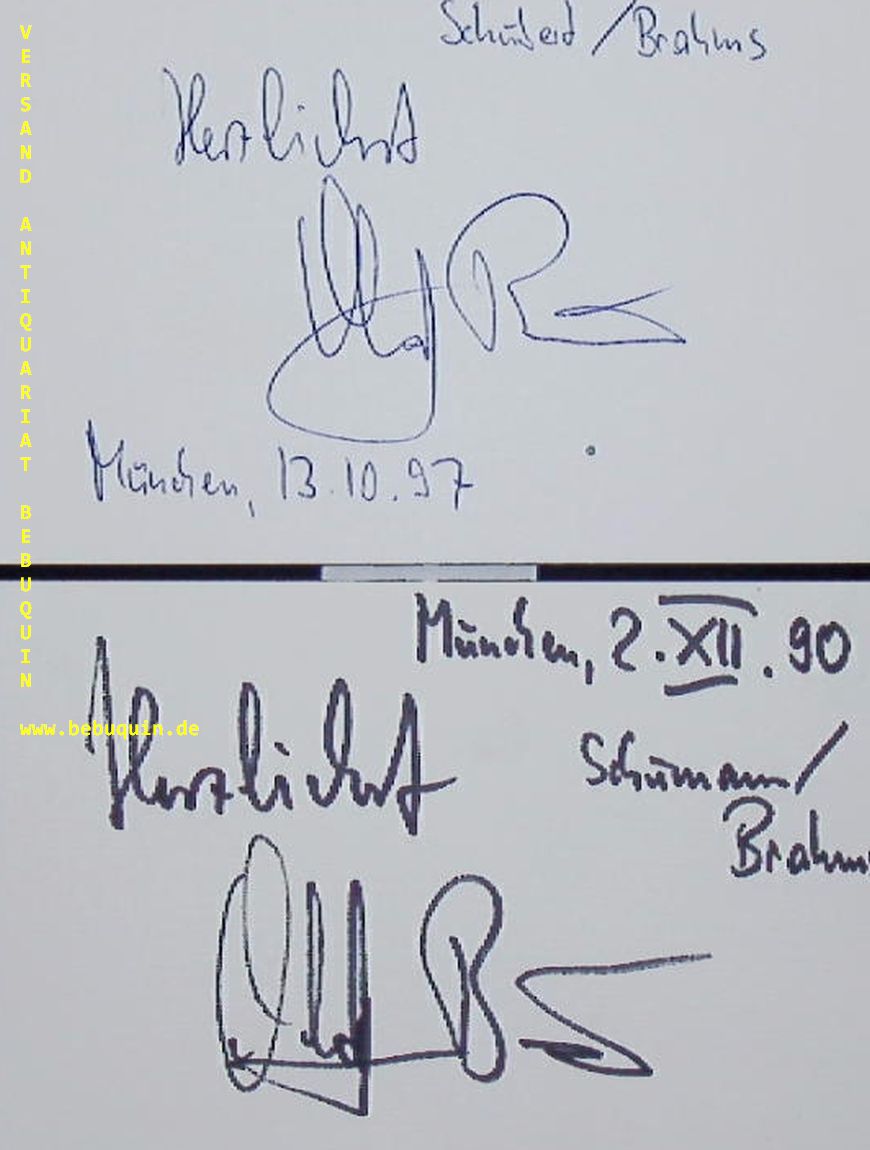 BR, Olaf (Bariton): - 2 eigenhndig signierte und datierte Autogrammkarten.