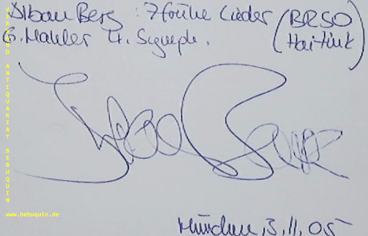 BANSE, Juliane (Sopran): - eigenhndig signierte und datierte Autogrammkarte.