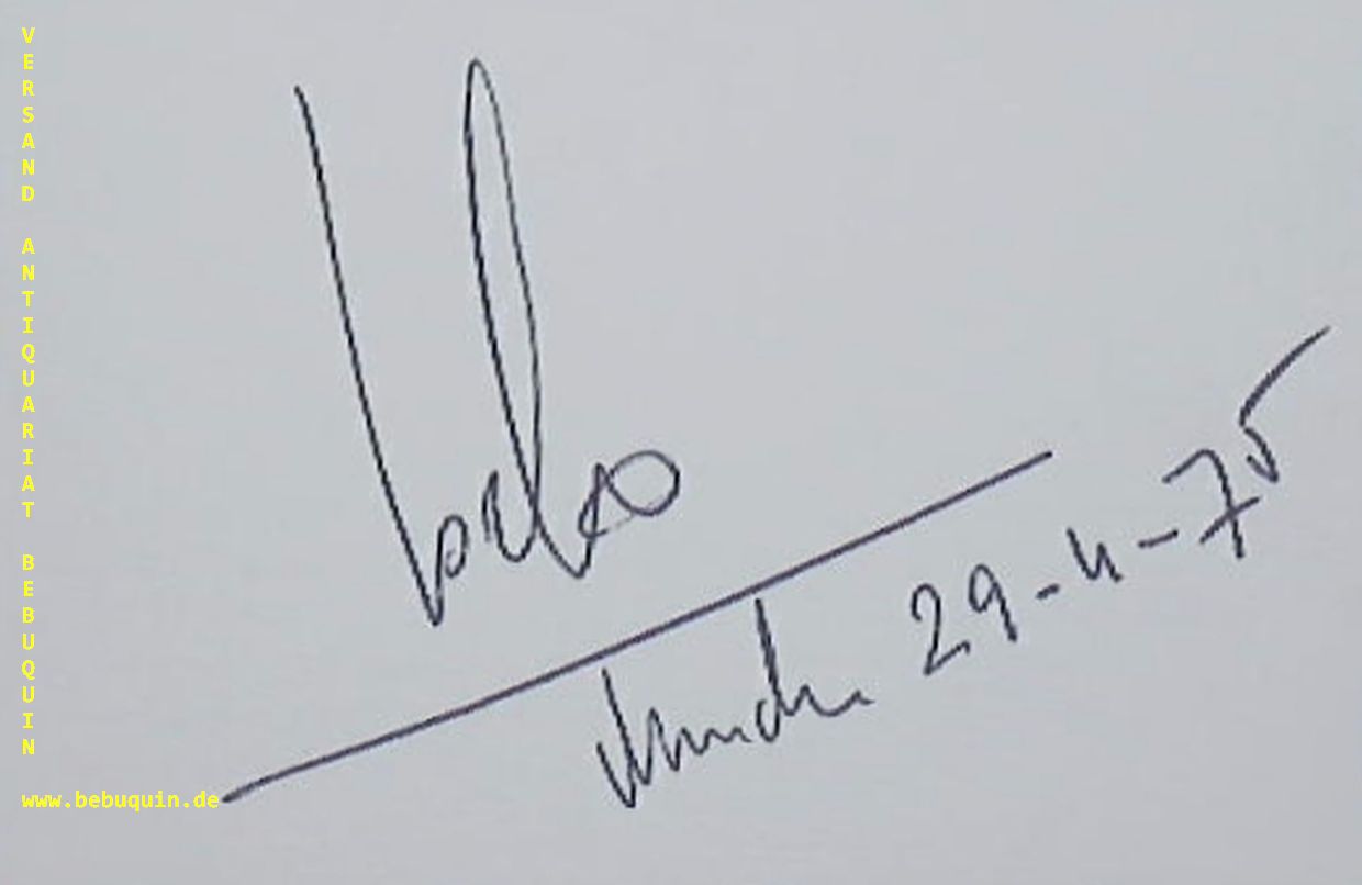 BEHREND, Siegfried (Gitarrist): - eigenhndig signierte und datierte Autogrammkarte.