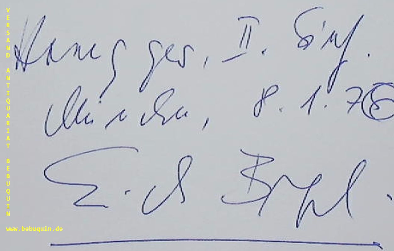 BERGEL, Erich (Dirigent): - eigenhndig signierte und datierte Autogrammkarte: Honegger.