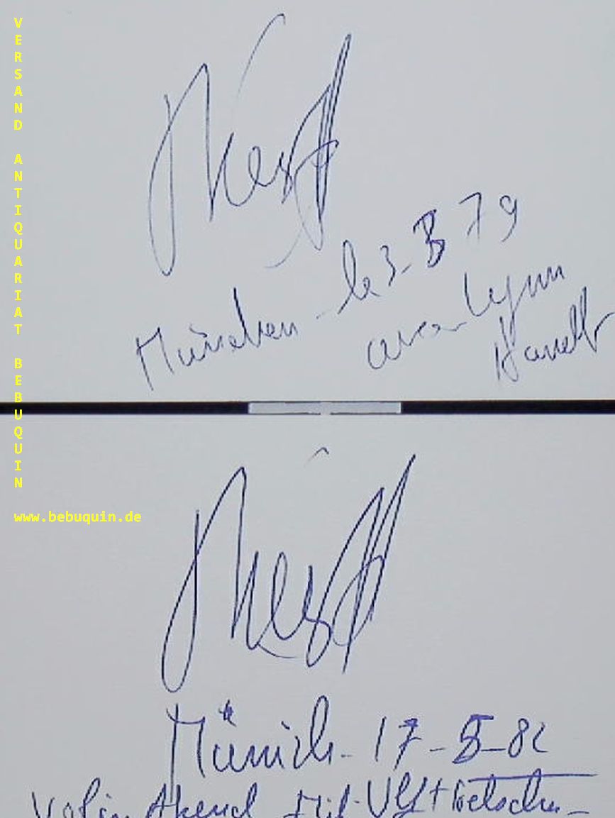BEROFF, Michel (Pianist): - 2 eigenhndig signiertes Autogrammkarten.