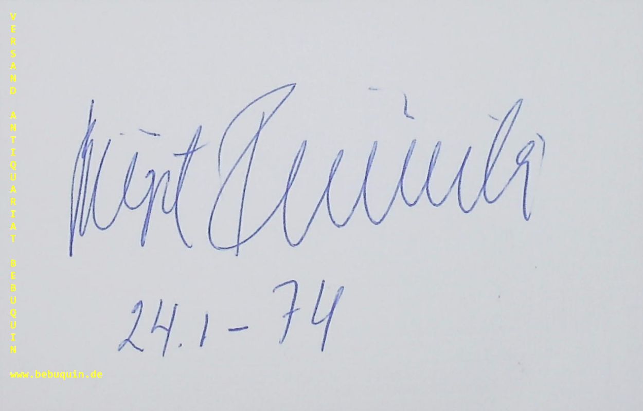 FINNIL, Birgit (Alt): - eigenhndig  signierte und datierte Autogrammkarte.