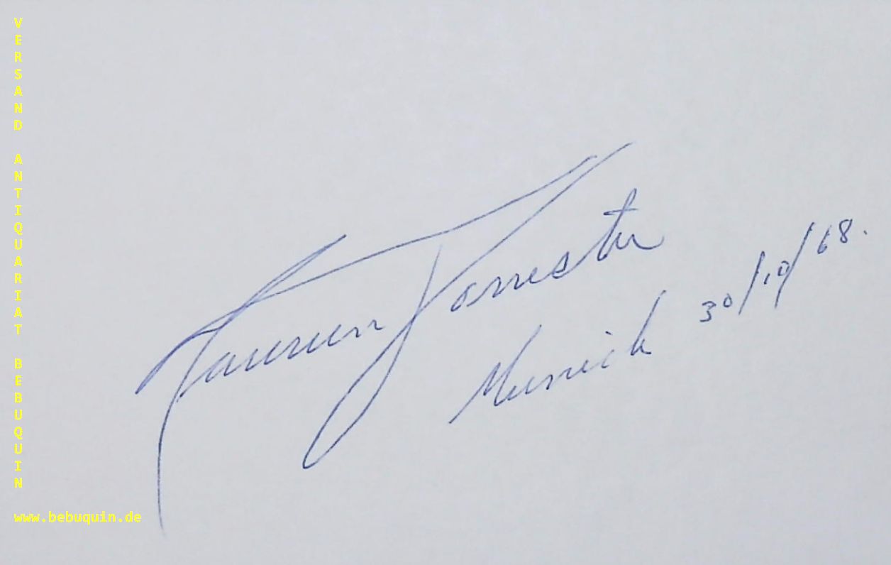 FORRESTER, Maureen (Alt): - eigenhndig signierte und datierte Autogramkarte.