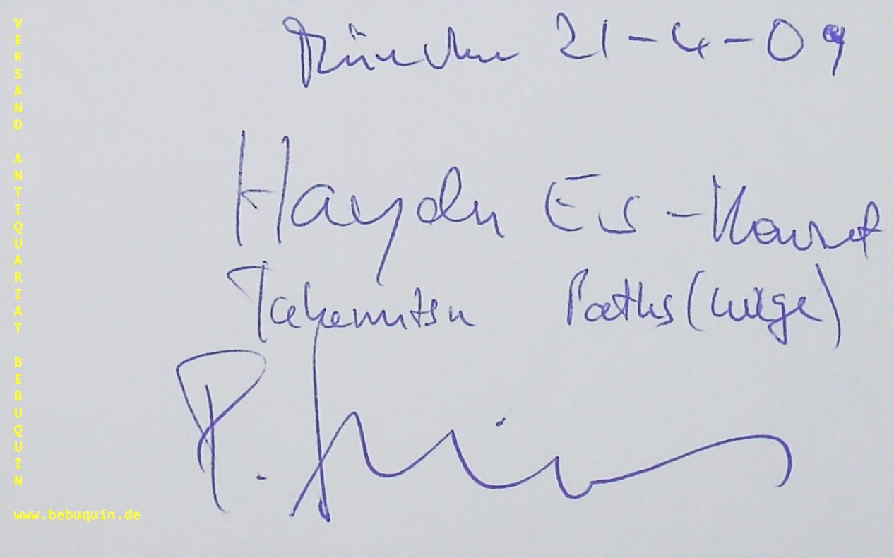 FRIEDRICH, Reinhold (Trompeter): - eigenhndig  signierte und datierte Autogrammkarte.