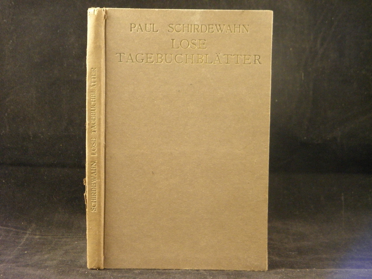 SCHIRDEWAHN, Paul: - Lose Tagebuchbltter.