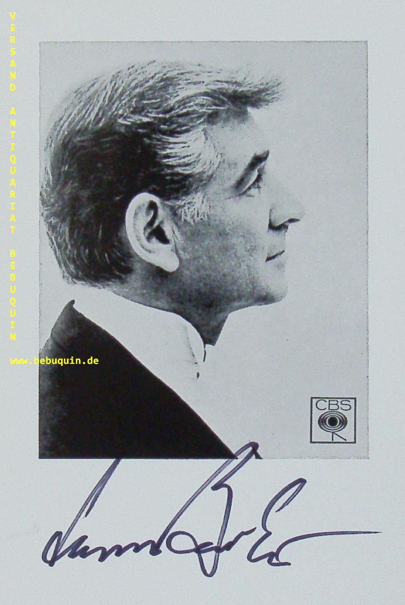 BERNSTEIN, Leonard (Dirigent): - eigenhndig signiertes CBS Foto.