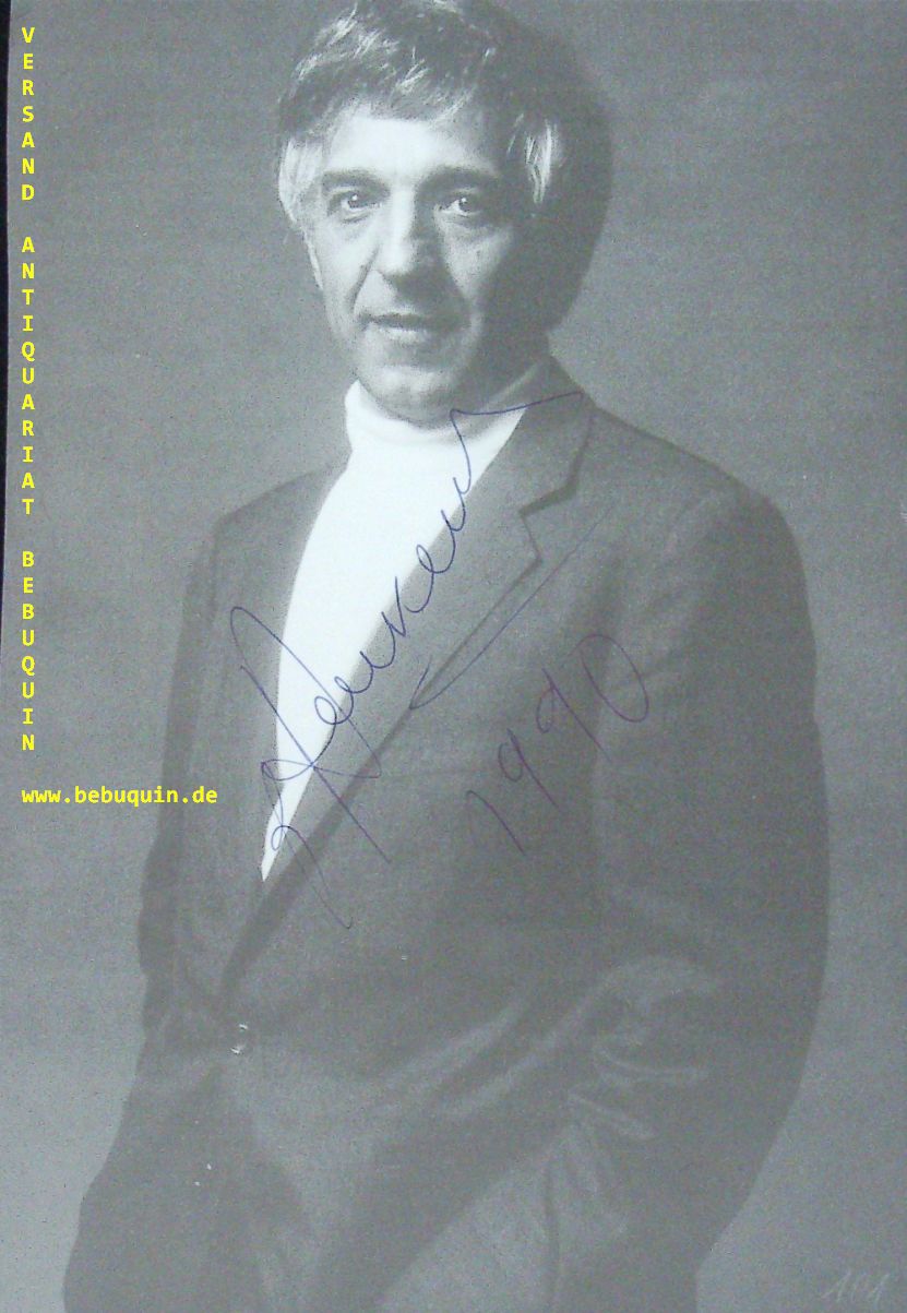 ASHKENAZY, Vladimir (Dirigent): - eigenhndig  signierte und datierte schne Portraitseite.