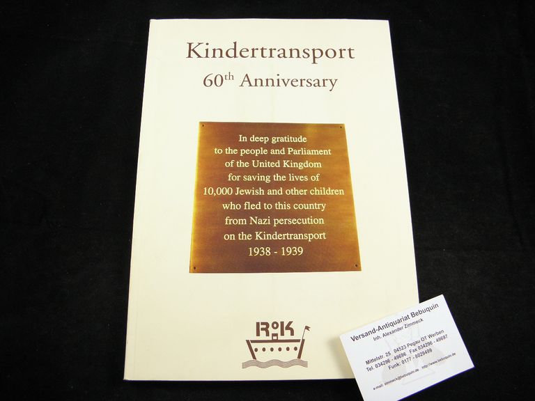  - KINDERTRANSPORT.- 60th Anniversary. 1939 - 1999.