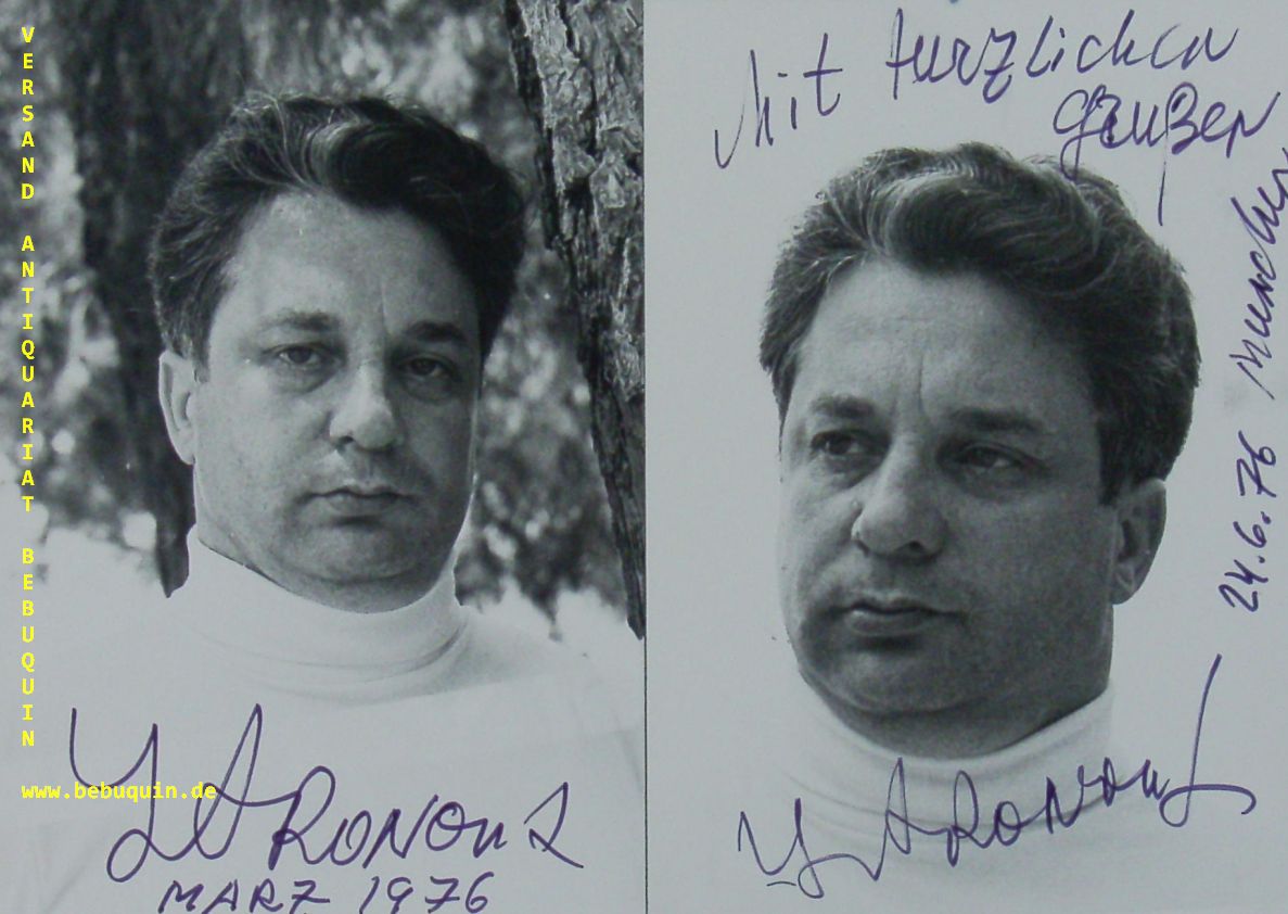 ARONOVICH, Yuri (Dirigent): - 2 eigenhndig signierte und datierte Portraitfotos.
