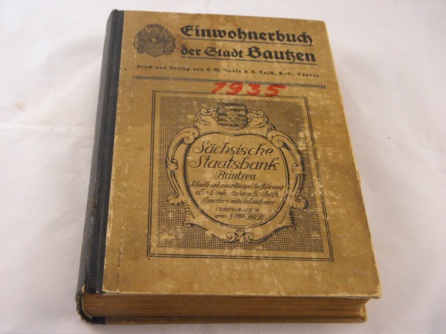 BAUTZEN.-  MONSE, E.M. + RASCH, R.: - (Hrsg.) Einwohnerbuch fr Bautzen nebst Stadt- und Theaterplan.