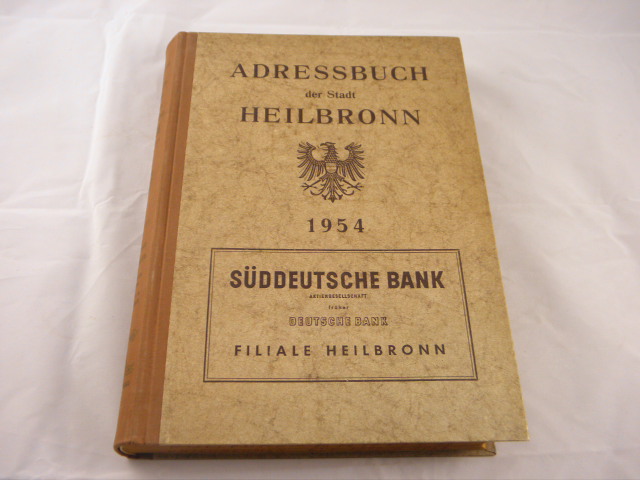HEILBRONN.- - ADRESSBUCH DER STADT HEILBRONN 1954.-