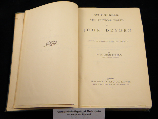 DRYDEN, John: - The Poetical Works.  The Globe Edition by W.D. Christie.