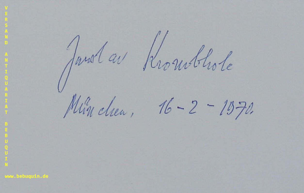 KROMBHOLC, Jaroslav (Dirigent) + HAMARI, MELZER, SCHMIDT, WCHTER, ENGEN: - eigenhndig signierte und datierte Autogrammkarte.