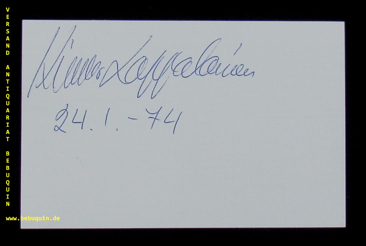 LAPPALEINEN, Kimmo (Tenor): - eigenhndig signierte und datierten Autogrammkarte.