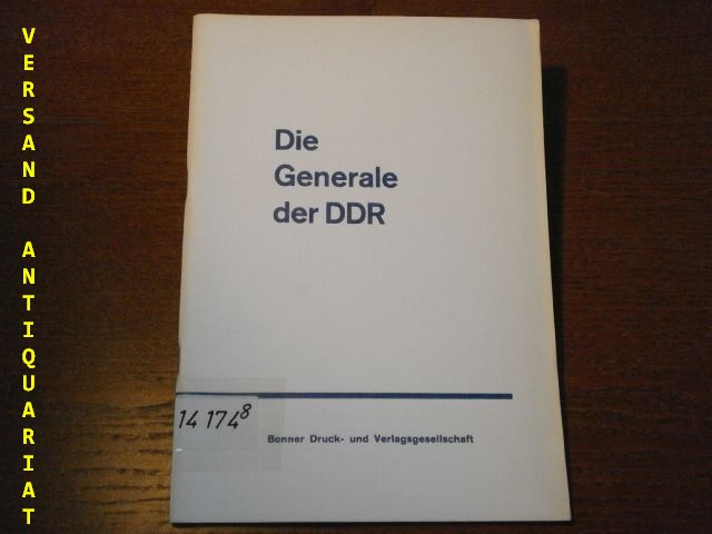 RHMLAND, Ullrich: - (Bearb.) Die Generale der DDR.