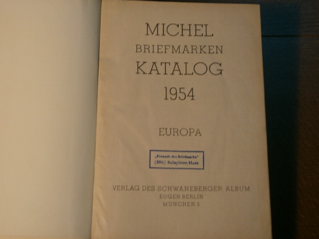BRIEFMARKEN.- - MICHEL BRIEFMARKEN KATALOG 1954.-  Europa.