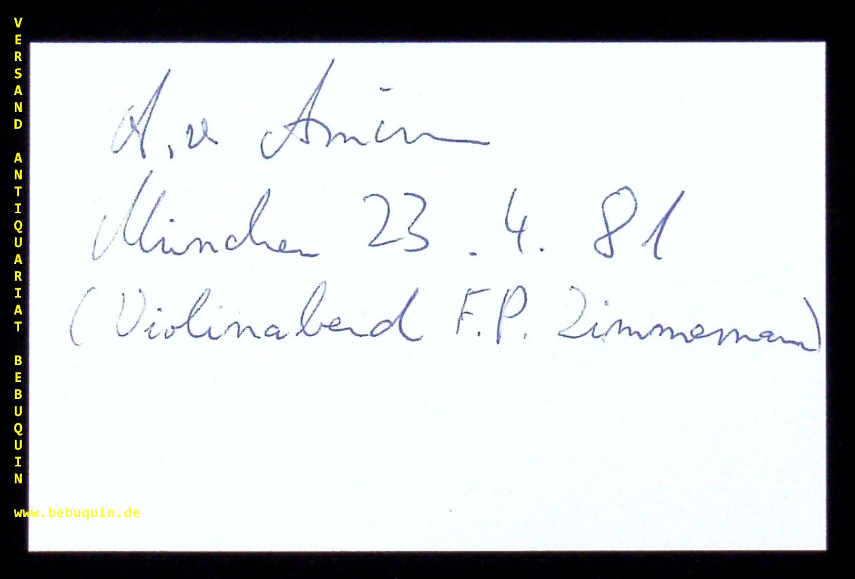 ARNIM, Arnulf von (Pianist): - eigenhndig  signierte und datierte Autogrammkarte.