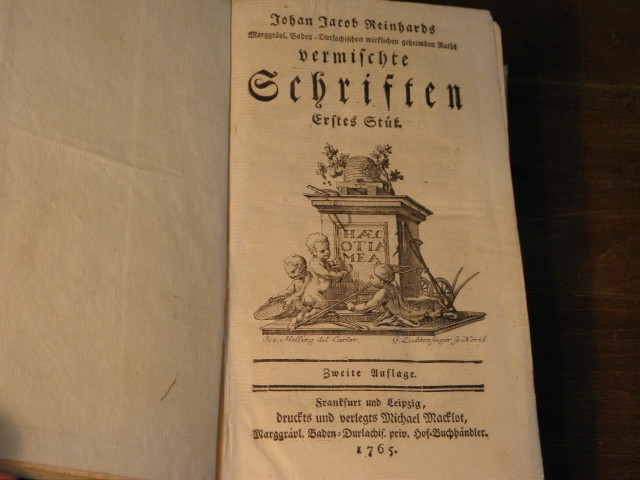 LANDWIRTSCHAFT.-  REINHARD, Johann Jacob: - Vermischte Schriften.